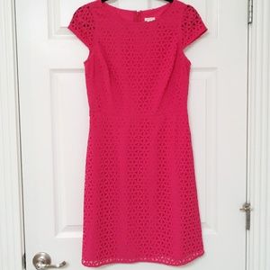 J. Crew Pink Fit & Flare Dress